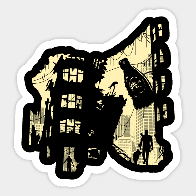 Life after the end Sticker by Bomdesignz